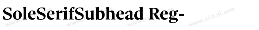 SoleSerifSubhead Reg字体转换